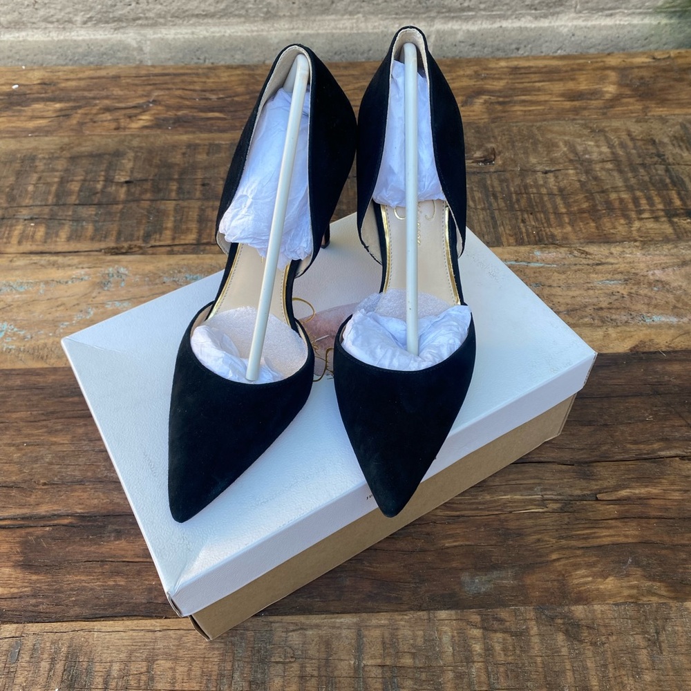 NEVER WORN Jessica Simpson 4”  Velvet Black Women's Heels